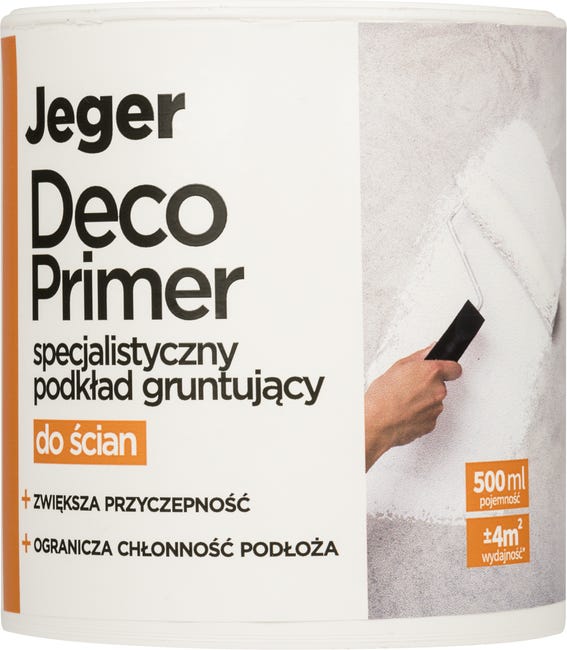 Podkład gruntujący specjalistyczny DECO PRIMER do ścian 0.5 l JEGER