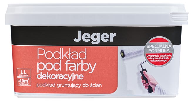 Podkład pod farby dekoracyjne 1 l gruntujący JEGER