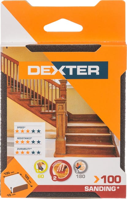 Podkładka do szlifowania P100 DWUSTRONNA 125 x 100 mm DEXTER