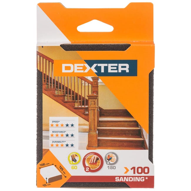 Podkładka do szlifowania P100 DWUSTRONNA 125 x 100 mm DEXTER
