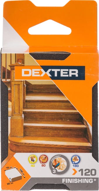 Podkładka do szlifowania P120 CZTEROSTRONNA 100 x 70 mm DEXTER