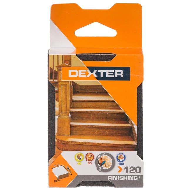 Podkładka do szlifowania P120 CZTEROSTRONNA 100 x 70 mm DEXTER