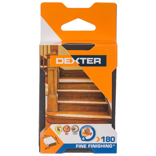 Podkładka do szlifowania P180 CZTEROSTRONNA 100 x 70 mm DEXTER