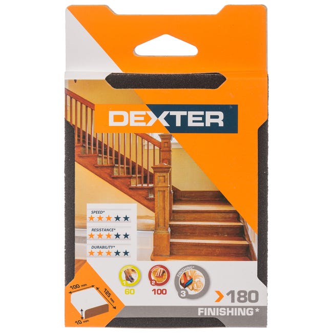 Podkładka do szlifowania P180 DWUSTRONNA 125 x 100 mm DEXTER