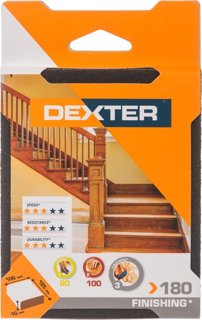Podkładka do szlifowania P180 DWUSTRONNA 125 x 100 mm DEXTER