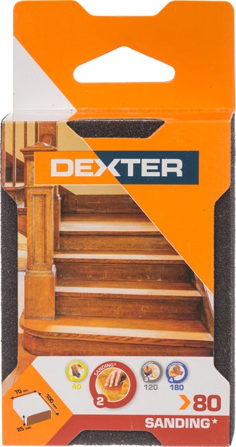 Podkładka do szlifowania P40 CZTEROSTRONNA 100 x 70 mm DEXTER