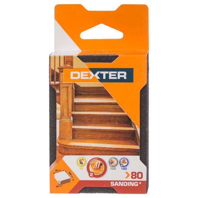 Podkładka do szlifowania P40 CZTEROSTRONNA 100 x 70 mm DEXTER