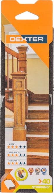 Podkładka do szlifowania P40 CZTEROSTRONNA 225 x 70 mm DEXTER