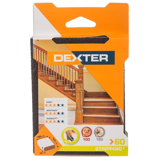 Podkładka do szlifowania P60 DWUSTRONNA 125 x 100 mm DEXTER