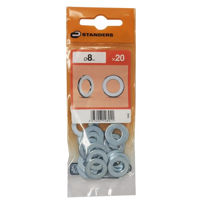 Podkładka płaska 8 mm 20 szt. Standers