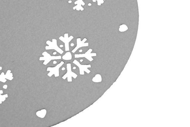 Podkładka świąteczna gwiazdki okrągła śr. 30 cm biała