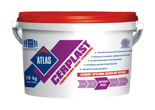 Podkładowa masa tynkarska Cerplast biała 10 kg Atlas