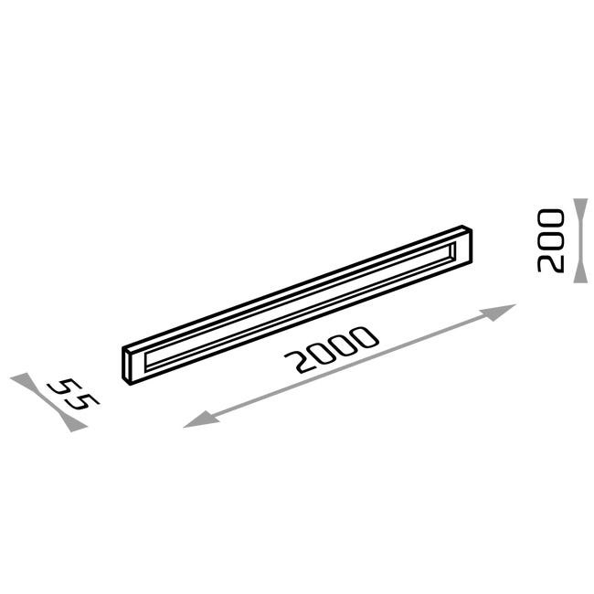 Podmurówka betonowa 200x20x5.5 cm grafitowa Joniec