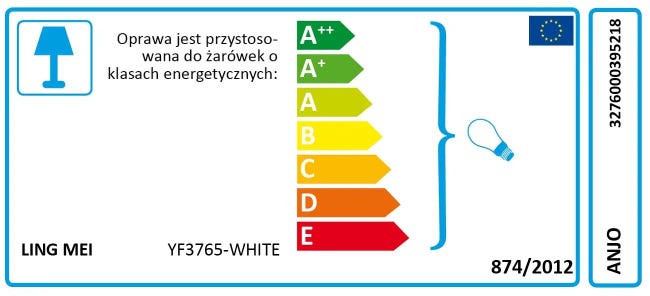 Podstawa lampy podłogowej KANDI / ANJO biała E27 INSPIRE