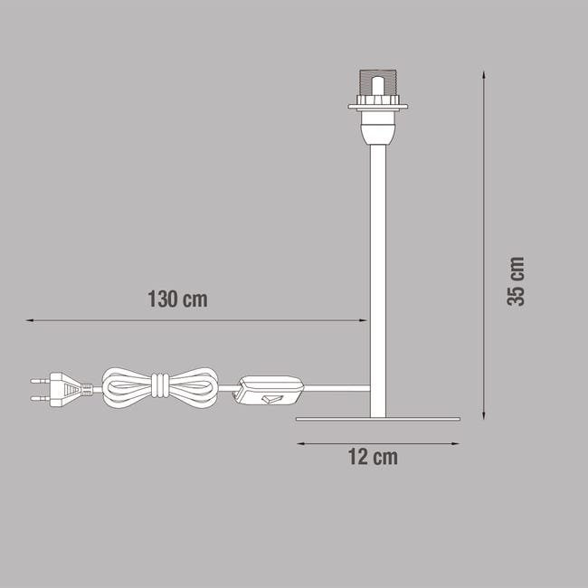 Podstawa lampy stołowej Ceres nikiel E14 Inspire