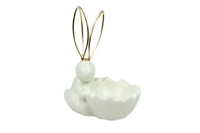 Podstawka pod jajko na miękko 10.5 cm biały ceramiczny