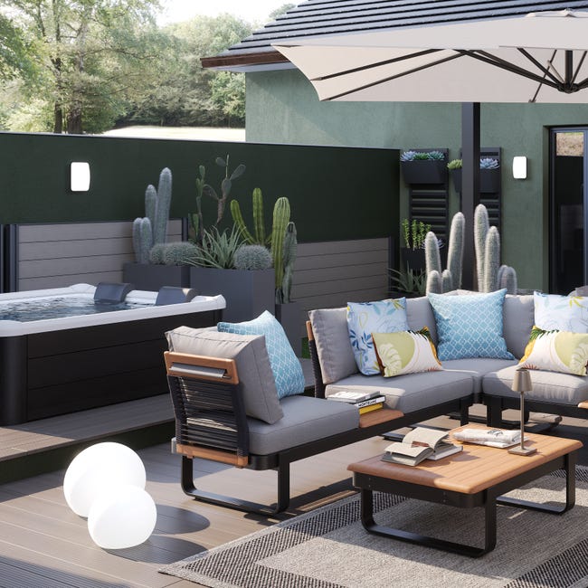 Poduszka Lohem brązowa 50 x 30 cm Inspire