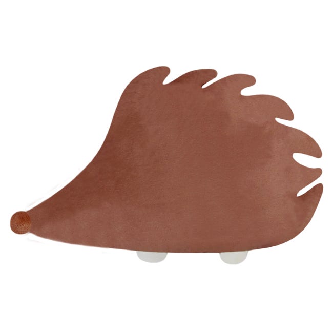 Poduszka dla dzieci Soft Petit Hedgehog brązowa 26 x 30 cm