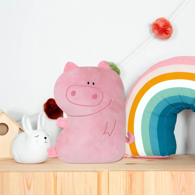 Poduszka dla dzieci Soft Petit Pig różowa 26 x 30 cm