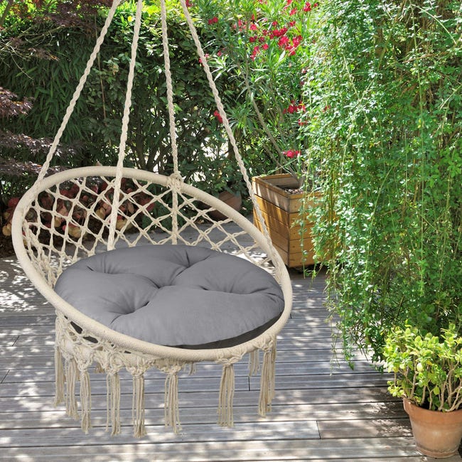 Poduszka na fotel, podłogę Brasil Velvet szara 60