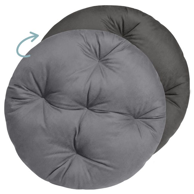 Poduszka na fotel, podłogę Brasil Velvet szara 60