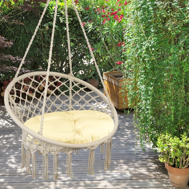 Poduszka na fotel, podłogę Brasil kremowa 65