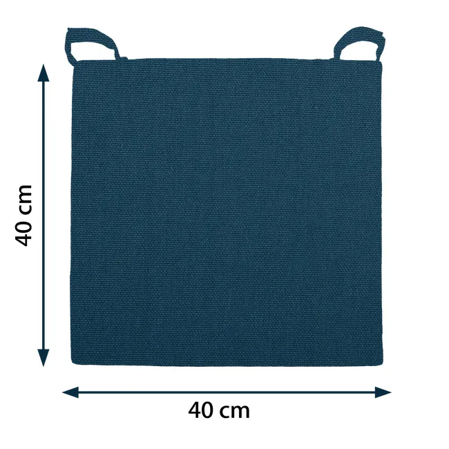 Poduszka na krzesło Joy niebieska 40 x 40 x 4 cm Inspire