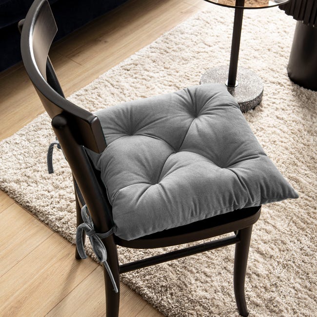Poduszka na krzesło Loic szara 40 x 40 x 6.5 cm Inspire
