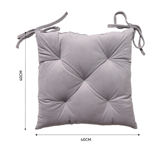 Poduszka na krzesło Loic szara 40 x 40 x 6.5 cm Inspire