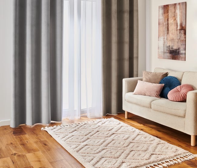 Poduszka okrągła welurowa Tony Ibiza niebieska śr. 40 cm Inspire