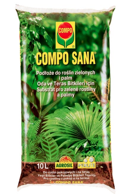 Podłoże do roślin zielonych i palm 10l Compo Sana