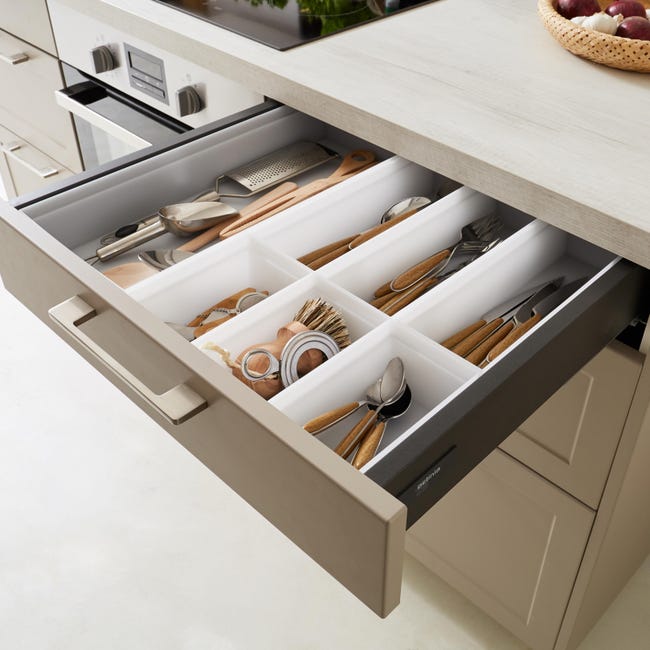 Pojemnik do szuflad 45 x 20 x 6.7 cm biały Delinia iD