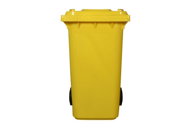 Pojemnik na odpady plastikowe i metalowe 240l żółty