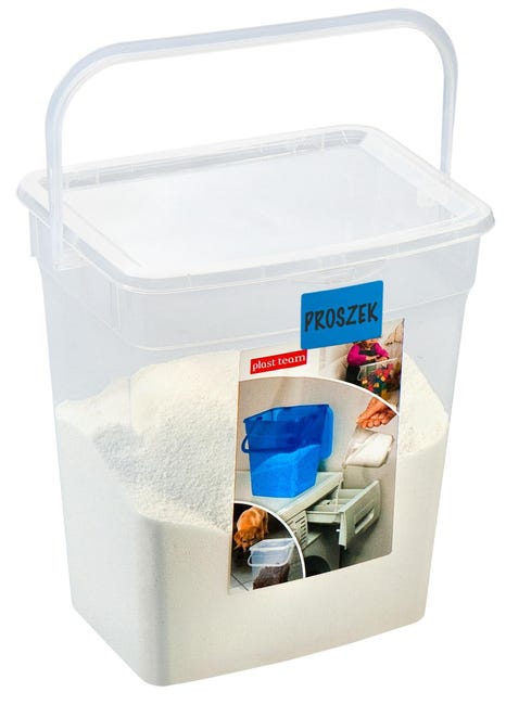 Pojemnik na proszek 6 l 23.5 x 17.5 x 25.3 cm Plast Team