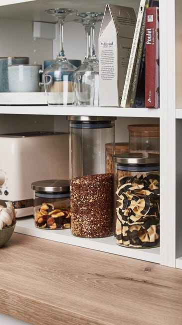 Pojemnik szklany z metalową pokrywką 400 ml Delinia