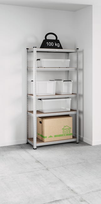 Pojemnik z klipsami na kółkach 29 l 39 x 16 x 58 cm Spaceo
