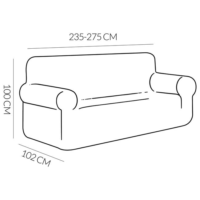 Pokrowiec na sofę 4-osobową Flexi Cover beżowy XL