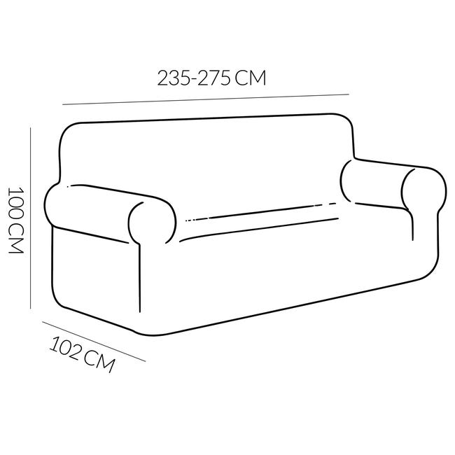 Pokrowiec na sofę 4-osobową Flexi Cover czarny XL