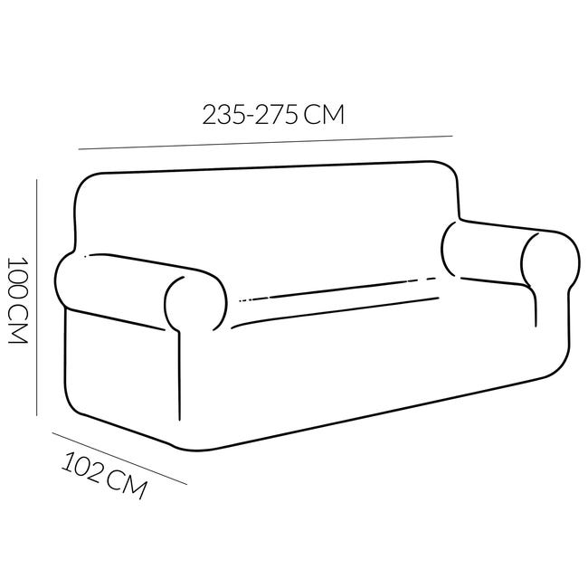 Pokrowiec na sofę 4-osobową Flexi Cover ecru XL