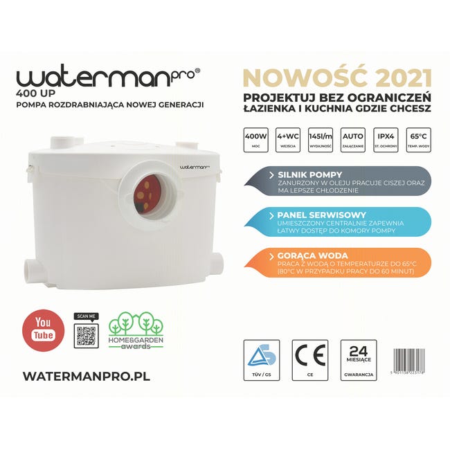 Pompo - rozdrabniacz 400UP WATERMAN