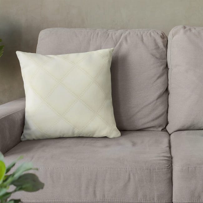 Poszewka na poduszkę Diamond kremowa 43 x 43 cm