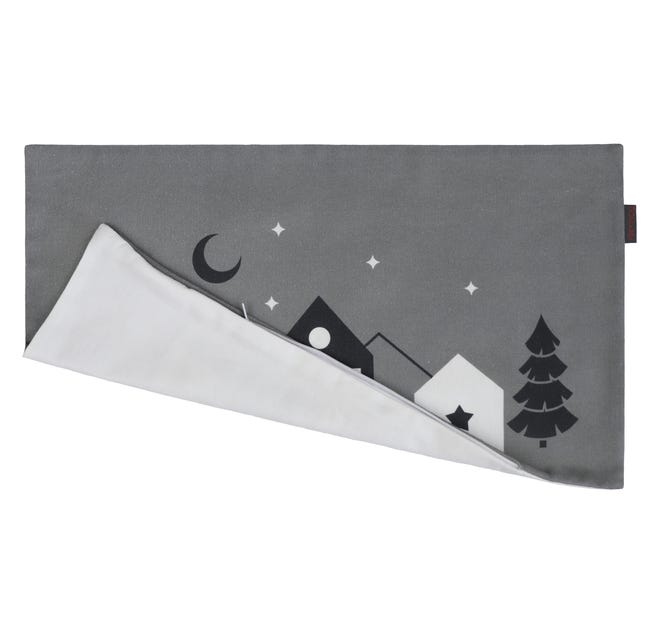 Poszewka na poduszkę świąteczna Miasteczko szara 50 x 30 cm