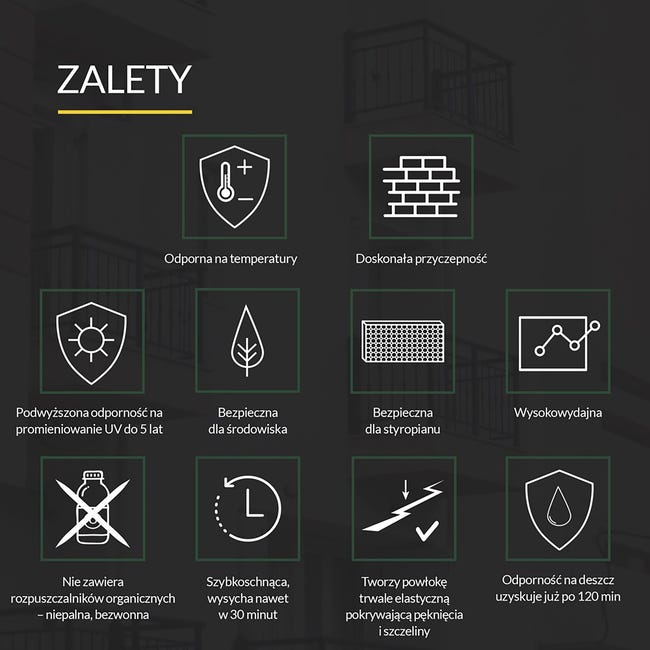 Powłoka polimerowo-bitumiczna do dachów Evomer 9 kg Tytan Professional
