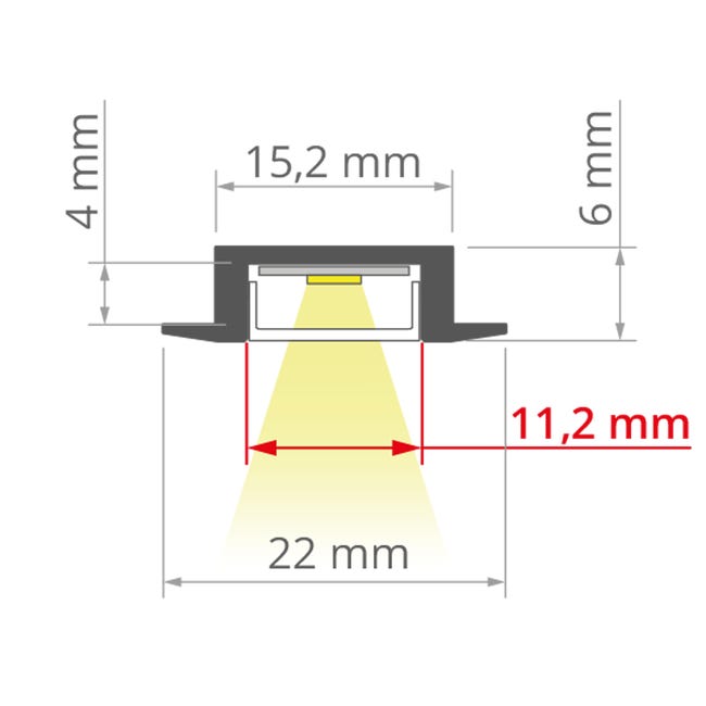 Profil aluminiowy do taśm LED czarny 2 m Kluś