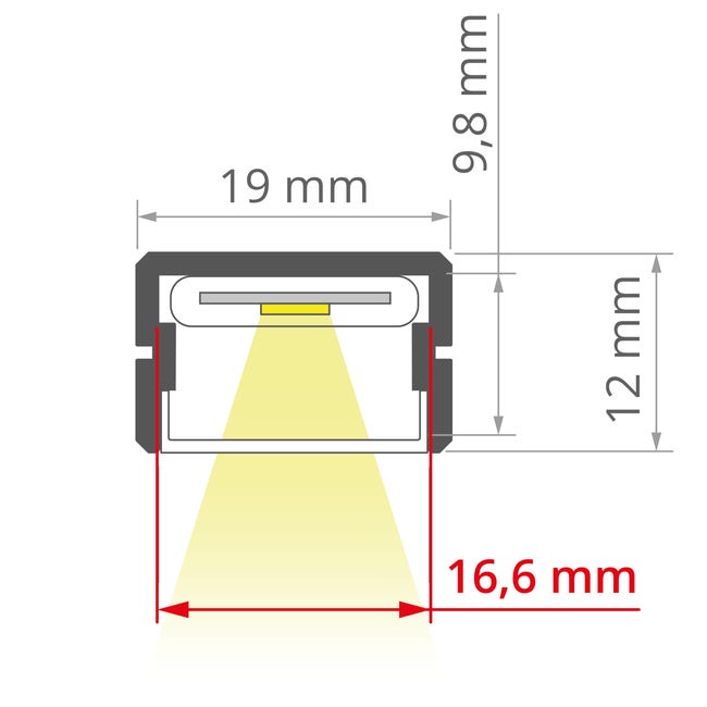 Profil aluminiowy do taśm LED srebrny 2 m Kluś