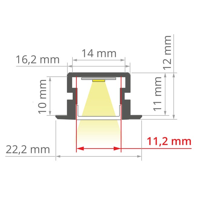 Profil aluminiowy do taśmy LED dł. 2 m srebrny Kluś