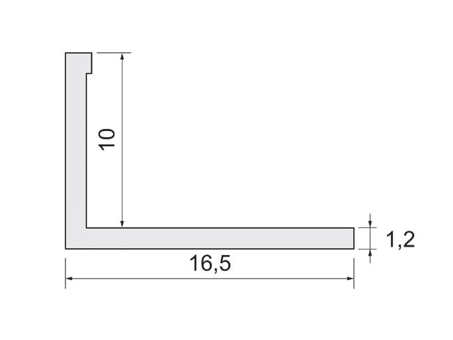 Profil do glazury PVC ozdobny 10 mm / 2.5 m Biały zimny Cezar