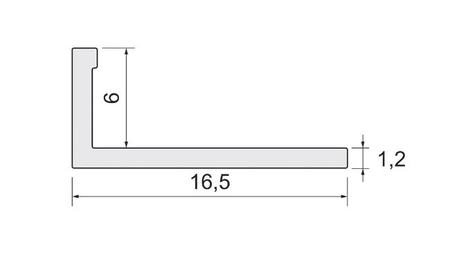 Profil do glazury PVC ozdobny 6 mm / 2.5 m Biały zimny Cezar