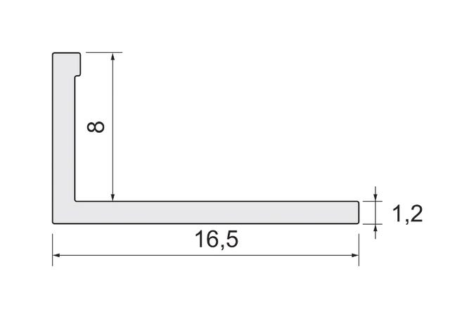 Profil do glazury PVC ozdobny 8 mm / 2.5 m Biały zimny Cezar