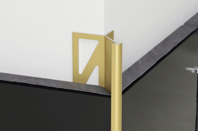 Profil do glazury aluminium zewnętrzny 12 mm / 2.5 m Złoty Cezar